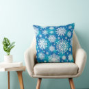 Search for blue christmas throw pillows Snowflake