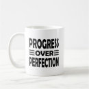 Search for progress not perfection mugs Inspirational quote