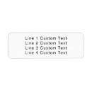 Search for 4 line return address labels Simple
