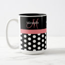 Search for polka dot monogram mugs Feminine
