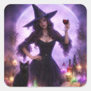 Search for black cat wedding stickers Witch