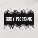 Search for body piercing business cards Black