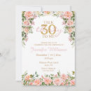 Search for rose gold 30th birthday invitations Blush