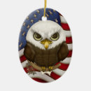 Search for bald eagle ornaments Us flag