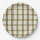 Search for green plaid pattern plates Country