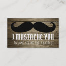 Recherche de moustache drôle cartes visite Barbier