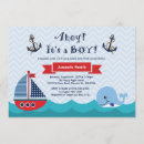 Search for boat baby shower invitations Anchor