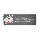 Search for chalkboard floral return address labels Pretty