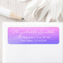Search for blue and purple return address labels Clouds