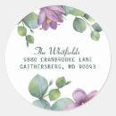 Search for purple green return address labels Eucalyptus