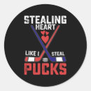 Search for love hockey stickers Valentines