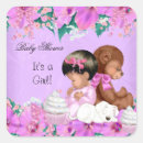 Search for african american girl baby shower stickers It's a girl