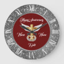 Search for silver wedding anniversary clocks Modern