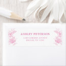 Search for floral pink return address labels Blush