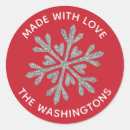 Search for glitter snowflakes stickers Red