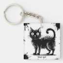 Search for white cat designs keychains Black and white