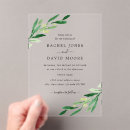 Search for transparent wedding invitations Clear