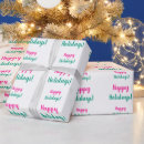 Search for pink green christmas wrapping paper Holiday season