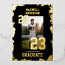 Recherche de black gold graduation invitations École secondaire