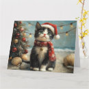 Search for tuxedo cat christmas cards Pet