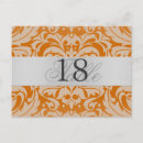 Search for orange damask postcards Table