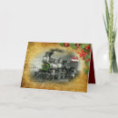 Search for vintage train christmas cards Antique