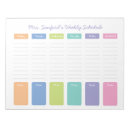 Search for weekly calendar notepads Colourful