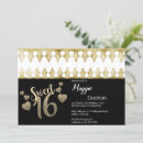 Search for glam sweet 16 invitations Glitter
