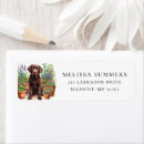 Search for labrador puppy return address labels Watercolor