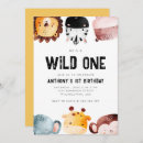 Recherche de wild one safari invitations Mignon