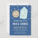 Search for milk and cookies birthday invitations Dessert party