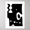 Recherche de noir et blanc abstrait posters Salon