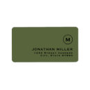 Search for classic design return address labels Monochrome