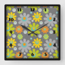 Search for 1960s clocks Flower power