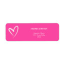 Search for pink heart return address labels Simple