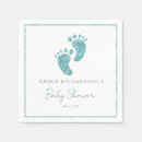 Recherche de turquoise personnalisée serviettes Baby shower turquoise