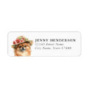 Search for pom pom return address labels Watercolor