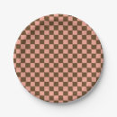 Search for brown gingham paper plates Chequerboard
