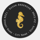 Search for nautical address stickers Seahorse