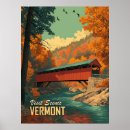 Search for vermont vintage posters Vermont covered bridge