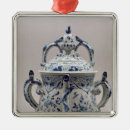 Search for blue and white ornaments School