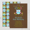 Search for owl 1st birthday invitations Blue