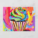 Search for colourful cupcake postcards Dessert