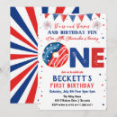 Search for patriotic 1st birthday invitations Red white and blue