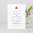 Search for maple leaf wedding invitations Modern