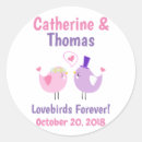 Search for lovebirds wedding stickers Pink