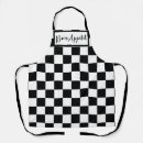 Recherche de damier noir et blanc tabliers Cuisson