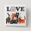 Search for cats square buttons Cat lovers