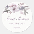 Recherche de fleurs violettes autocollants Élégant