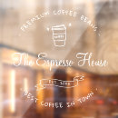 Recherche de décalques fenêtres Logo du café